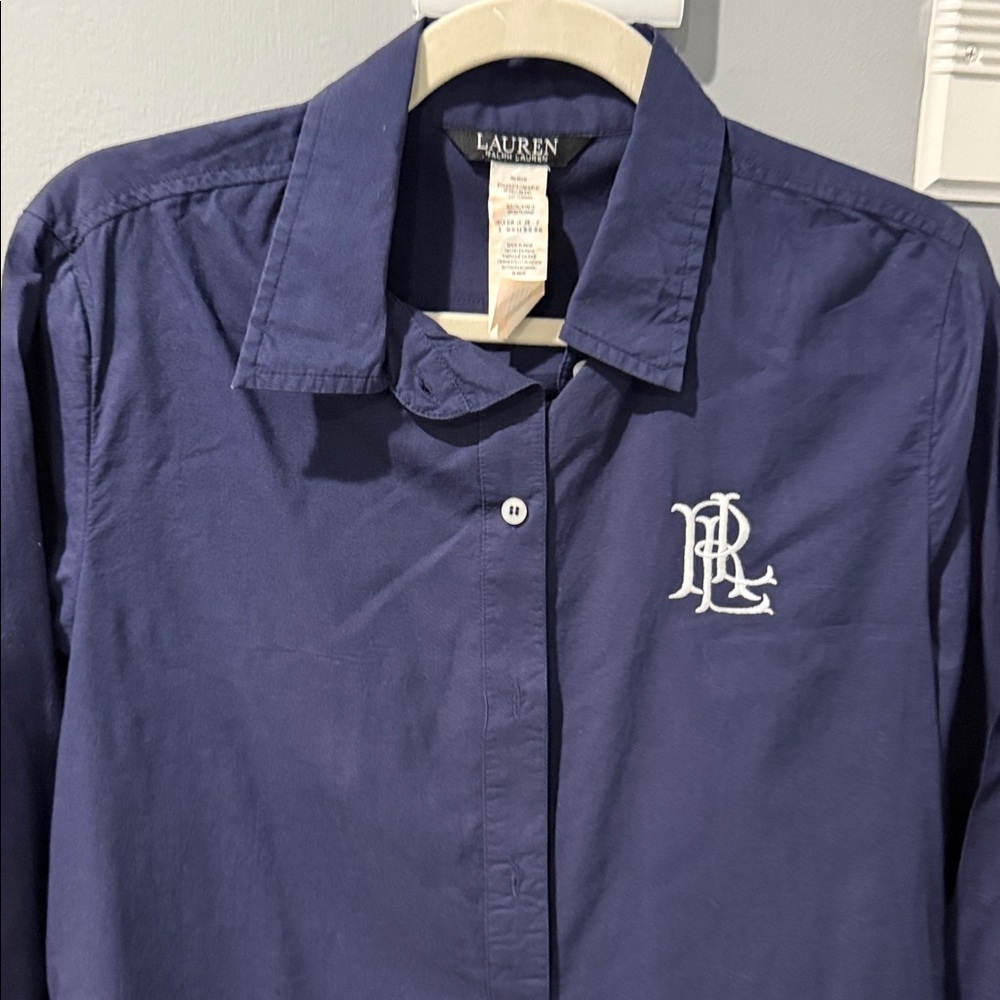 Ralph Lauren Navy blouse or cover up - Picture 8 of 10
